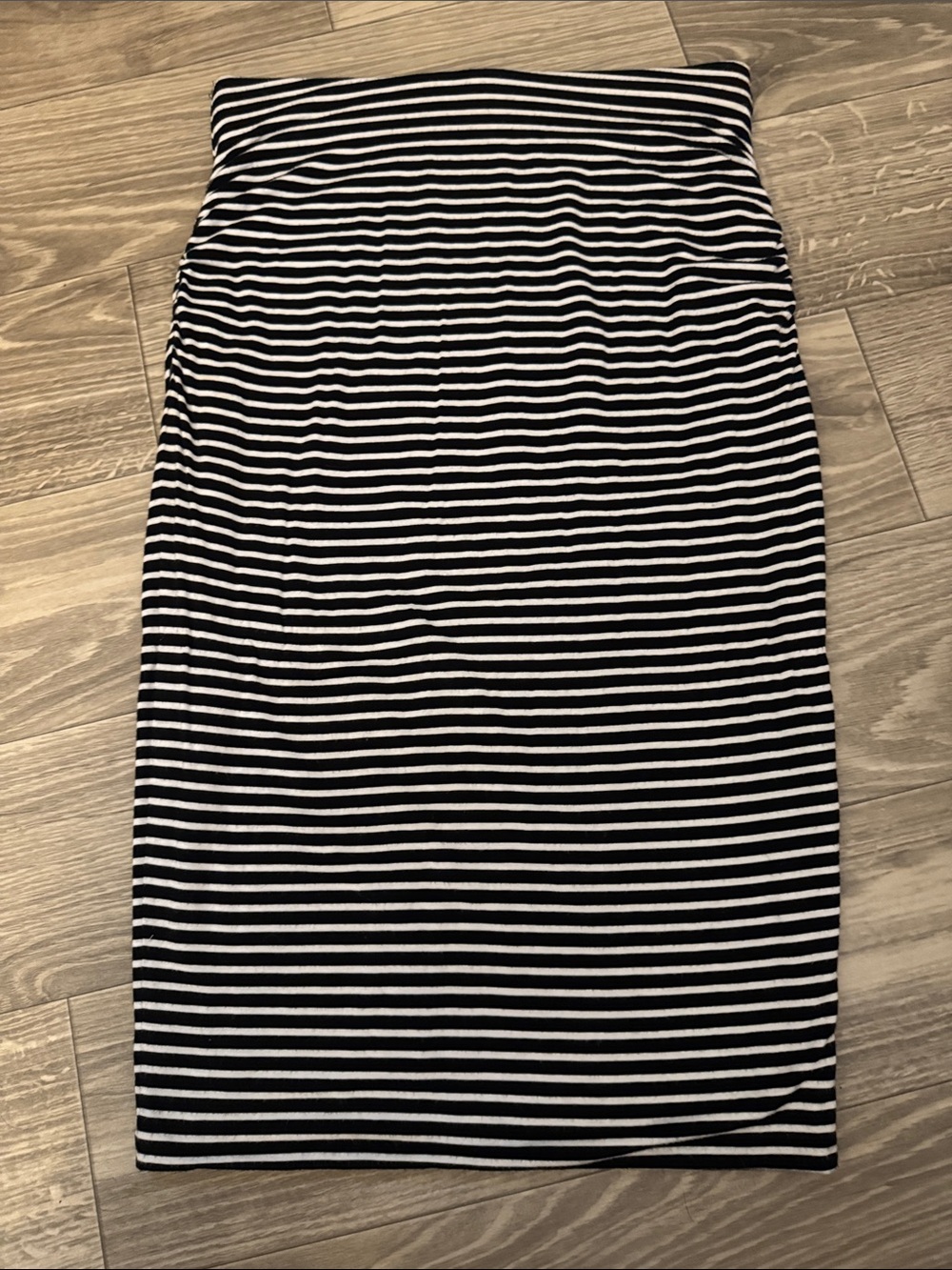Caslon Black and White Striped Pencil Skirt